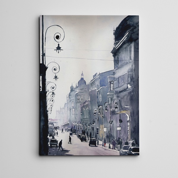 Sokak Lambaları   Kanvas Tablo